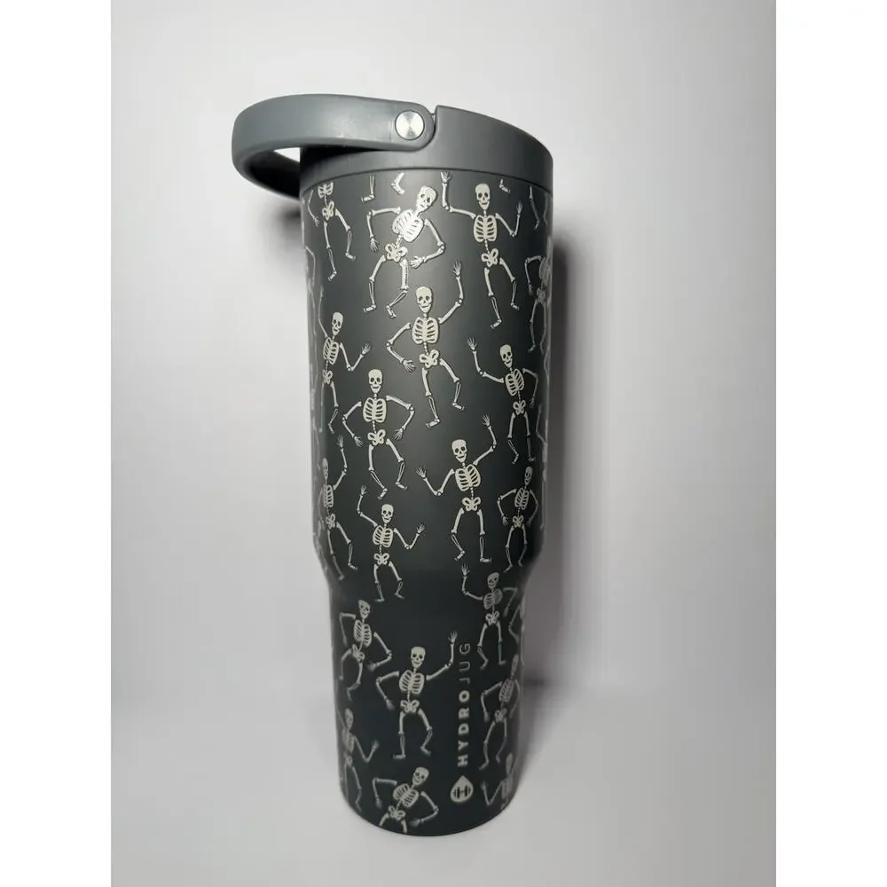 Hydrojug Halloween DEAD SERIOUS 40oz Sport Traveler Tumbler + Slime Sleeve NWT
